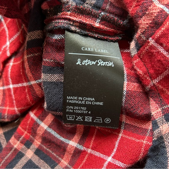 & Other Stories Plaid Ruffle Shirt - Picture 7 of 8